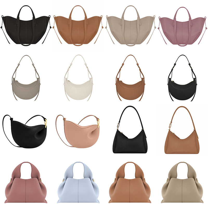 9A Tonca Textured Duo Shoulder Camel Numero Un Nano Ma Le Cyme Tote Women Cross Body Bags Lady Handbag Leather Bag Half Moon Underarm 