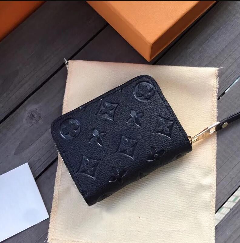 Designer Women's purse fashion dia emed credit card bag leisure short zipper wallet with box 60067