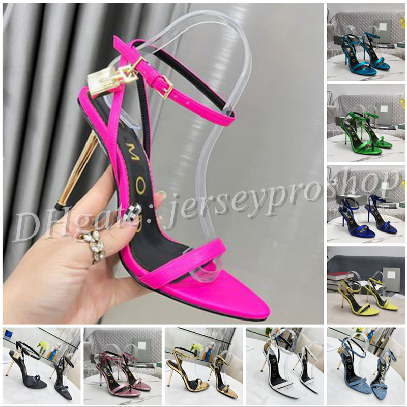 Fashion Shoes Women's Summer Sandals High Heels Straight Lock 10cm Heels XX1007 EU35-42 10 Colors-image-903834501