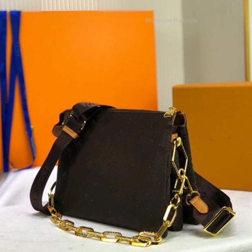 Free shipping designer woman bag wallet with box women handbag shoulder bags with chain flowers letters serial code-image-903819755