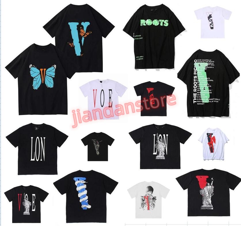 Vlones T-shirt 2023 Hommes Femmes Designers T-shirts T-shirts en vrac Marques de mode Tops Homme S Chemise décontractée Luxurys Vêtements Street