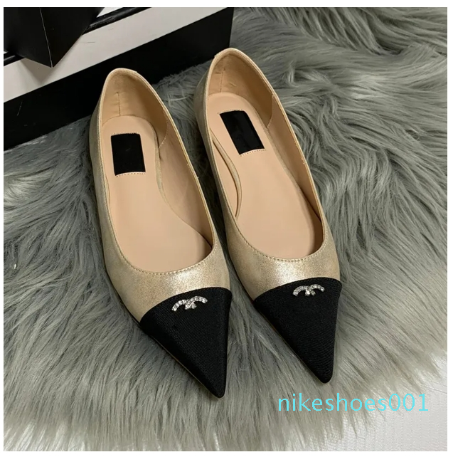 Bouche Robe Chaussures De Luxe Designer Pointu Strass Boucle Femmes Chaussure En Cuir Véritable Semelle Souple Classique Couleur Correspondant Da