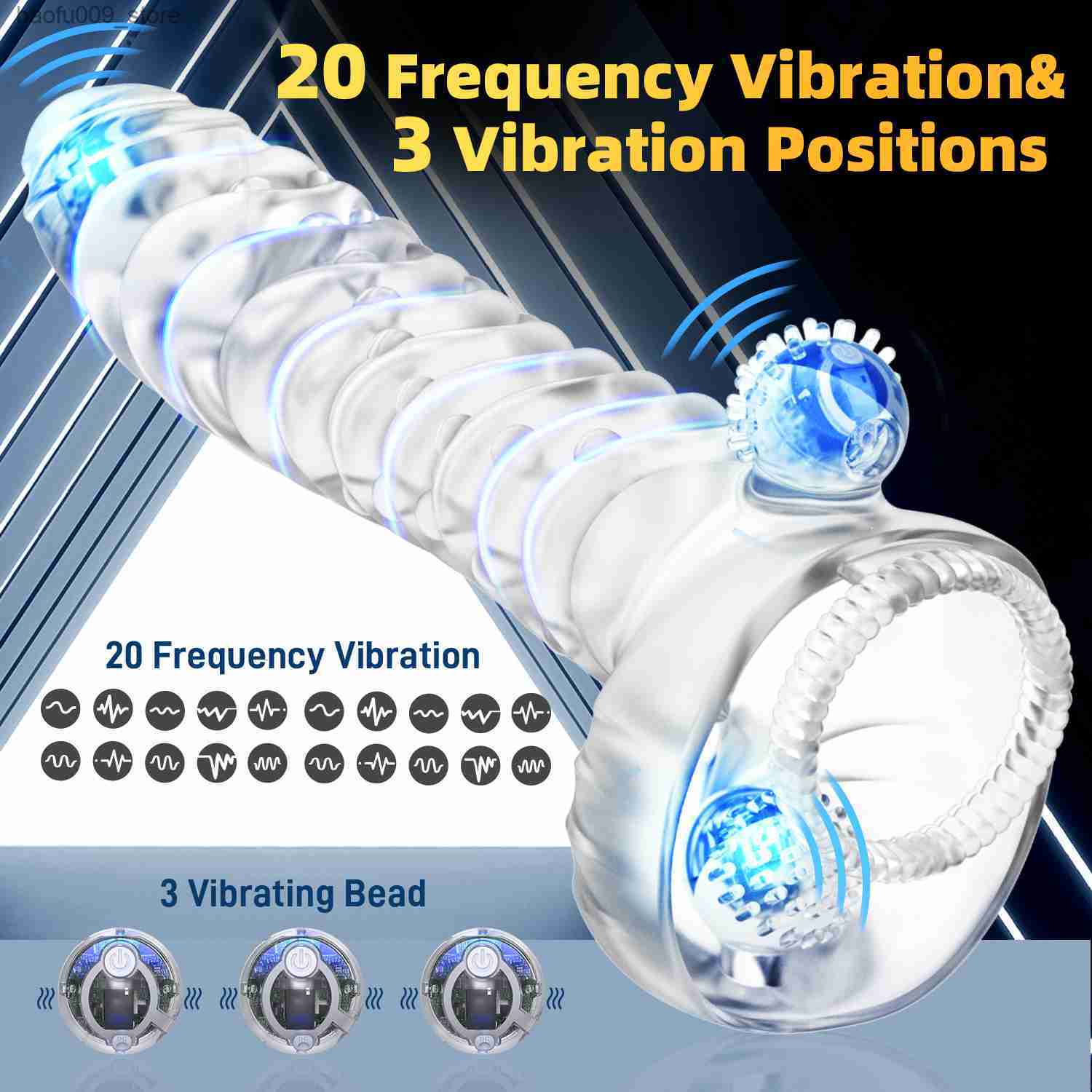 Other Health Beauty Items Penis Sleeve Vibrator Extender Men Wireless Remote Control Penis Vibrator Sleeve Cock Enlargement s s For Man Q230919-image-903792213