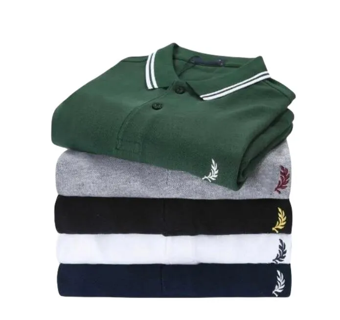Polo Shirt New Designer Business T-shirt Fred Perry 2023 Fashion Luxury Classic Summer Cotton Ear of Wheat Short Sleeve Mens and Women Crescent Embroidery Casual