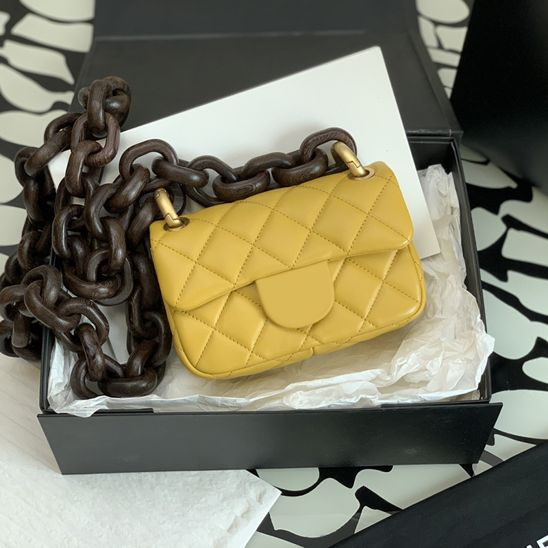Designer Mini Flap Bag 18cm Lambskin Shoulder Bag 10A Luxury Crossbody Bag Women Evening Bag Diamond Lattice Lady Wallet AS4165 With Box C143