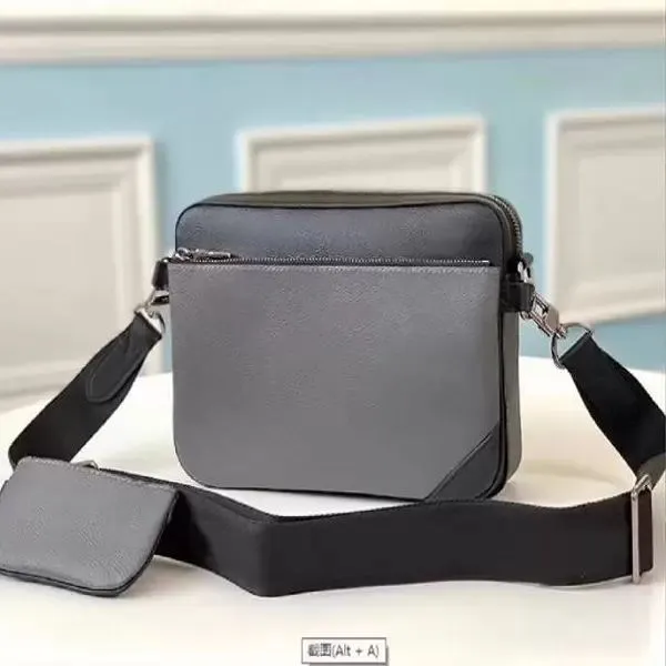 Mode 3 PCS ENSEMBLES Sac à bandoulière Portefeuilles En Cuir Patchwork Nouveaux Hommes Femmes Sac À Main Sacs À Bandoulière Sacs À Main Designer