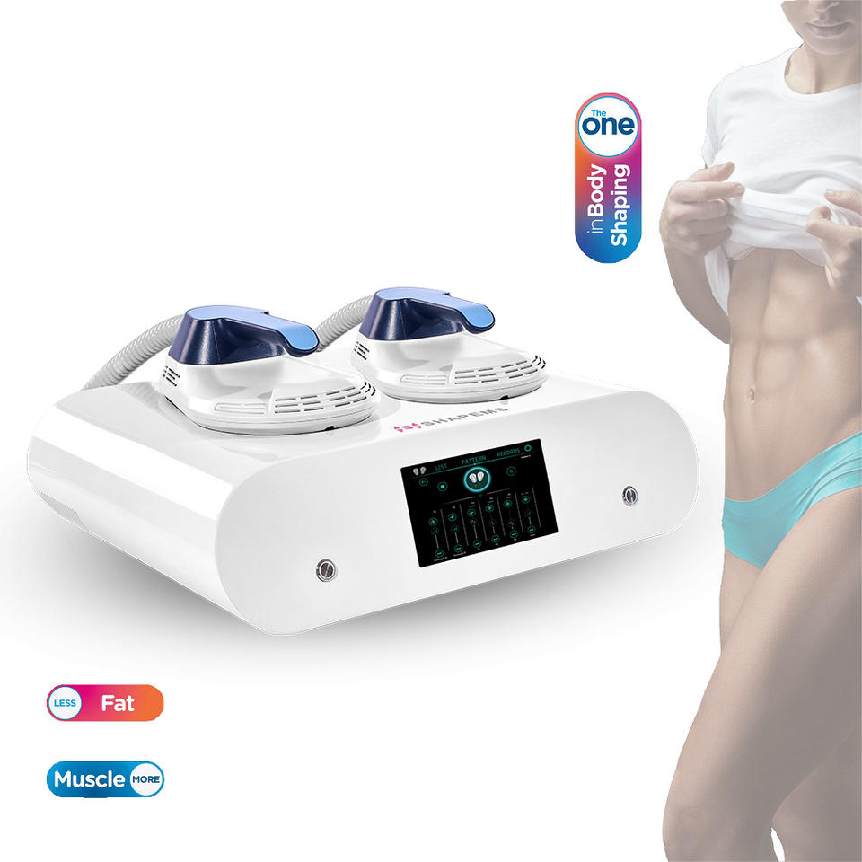 Portable 7 Tesla EMS 2 Handle Machine Ems Muscle Stimulator Body Sculpting Machine With RF Home Use