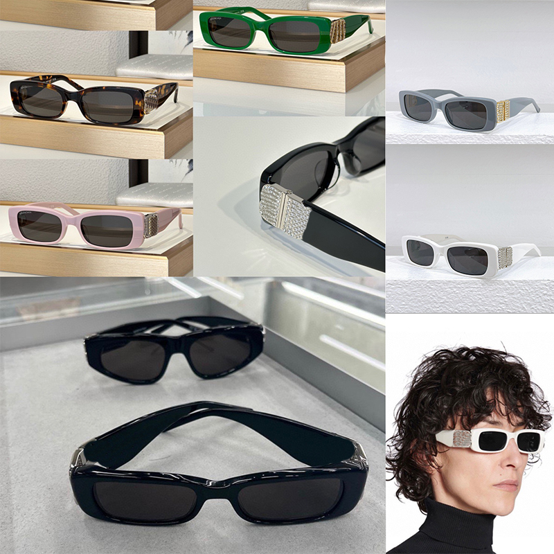Mens Womens Sunglasses BB0096S Square Sunglasses With diamonds style Fashion Classic Retro Designer sunglassess Red Glass UV400 Eye Protection Ca