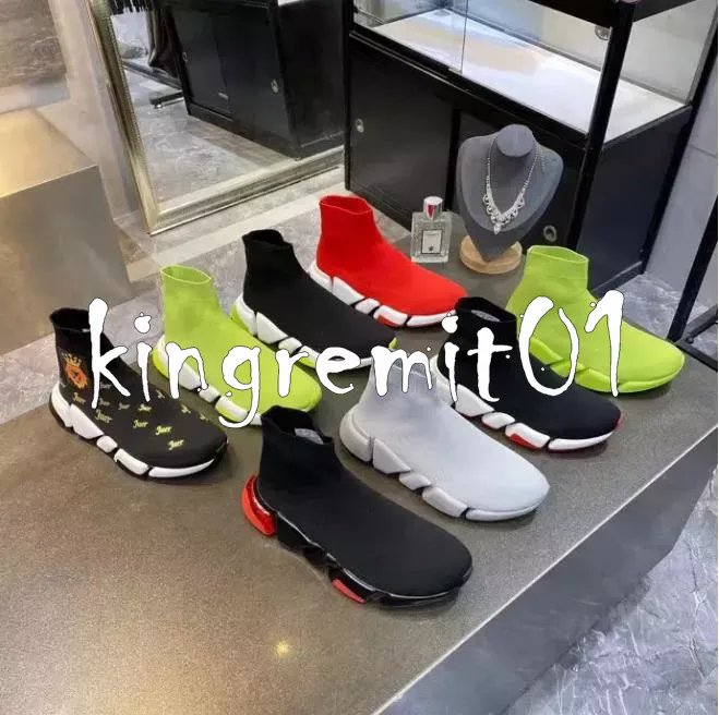 Femmes Triple S Chaussettes Chaussures Mesh Speed 2.0 Designer Sneaker High Race Runners Entraîneur Casual Running Hommes Formateurs Baskets En T