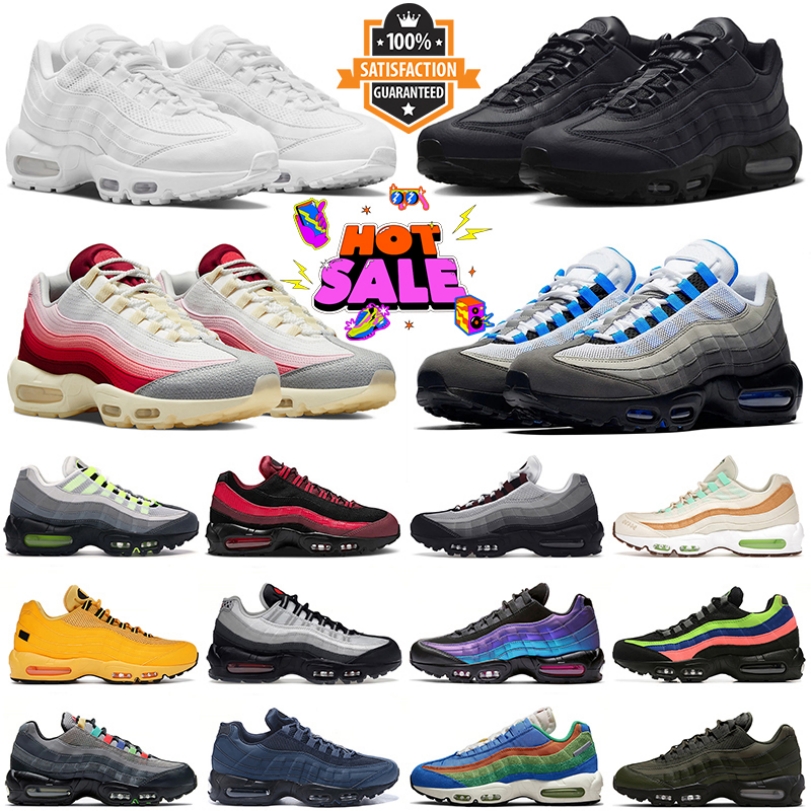 2026 OG 95 running shoes men women 95s Crystal Blue Dark Beetroot Triple Black White Neon Solar Red Midnight Navy Dark Army Total Orange mens traine