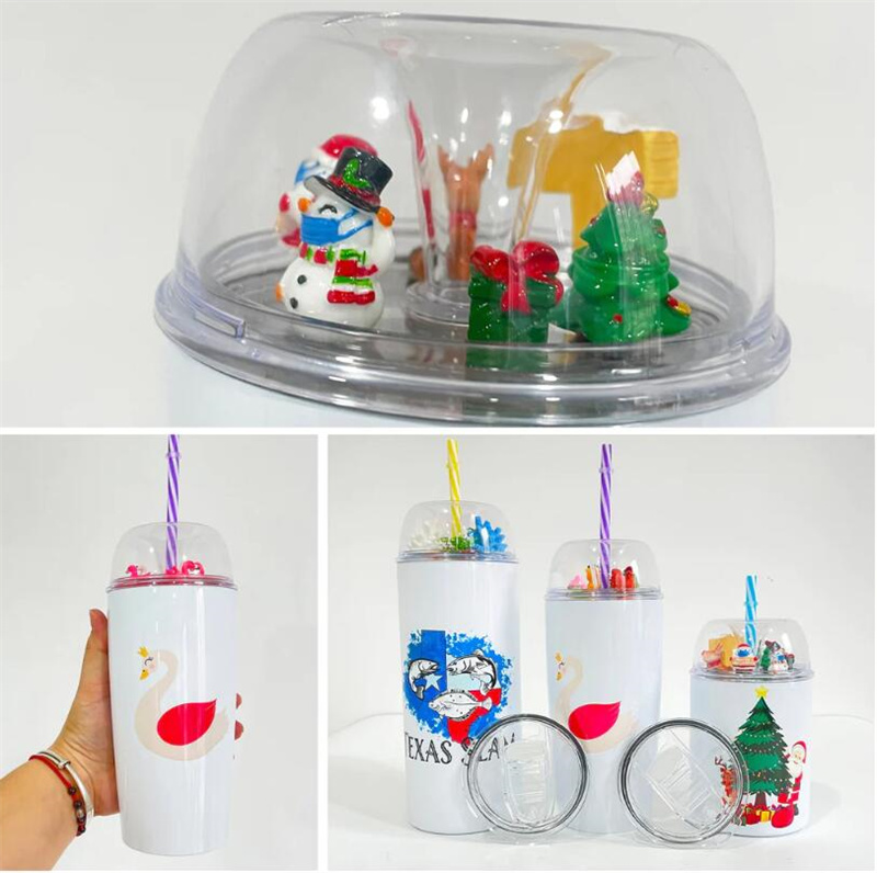 20oz 22oz sublimation straight tumbler with Designable Dome lids and Slide lids 2 lids Blank Sublimation tumbler fun to DIY Christmas gifts