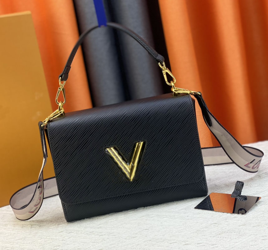 Top High Quality Twist Leather Designer Shoulder Bag V Lock Flap Chain Handbag Twist Women's Crossbody Bag 2023 Must Have New Style