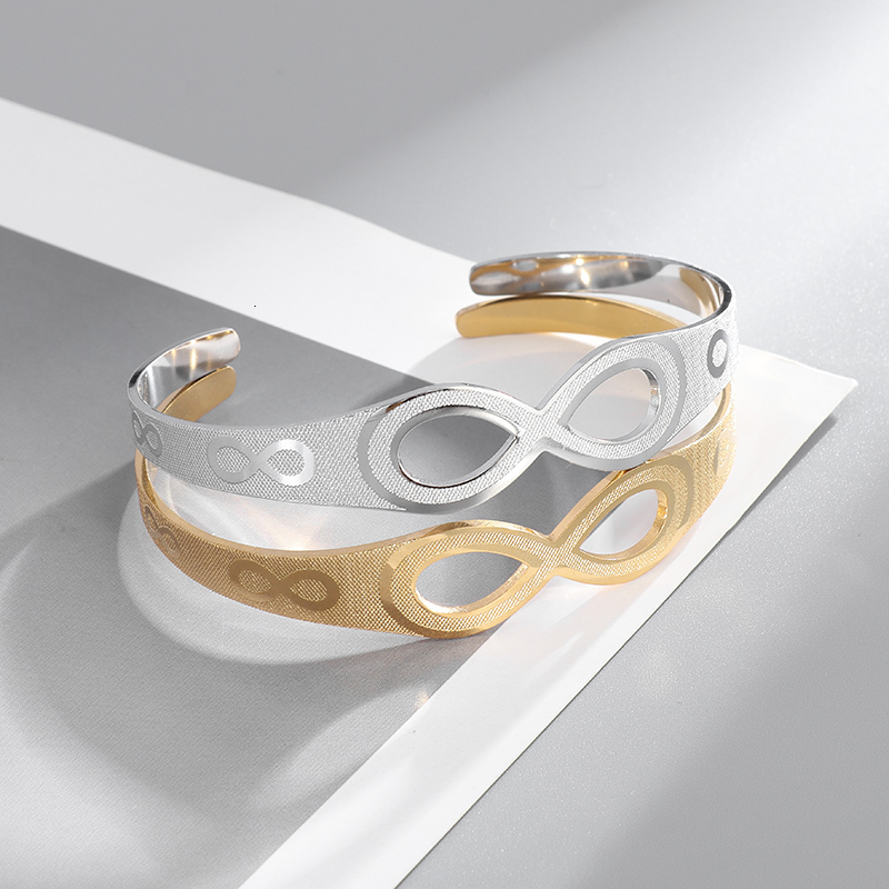 Charm Bracelets Classic Stainless Steel Infinite Loop Couple Open Jewelry Suitable for Men and Women Eternal Love Friendship Gifts 230920