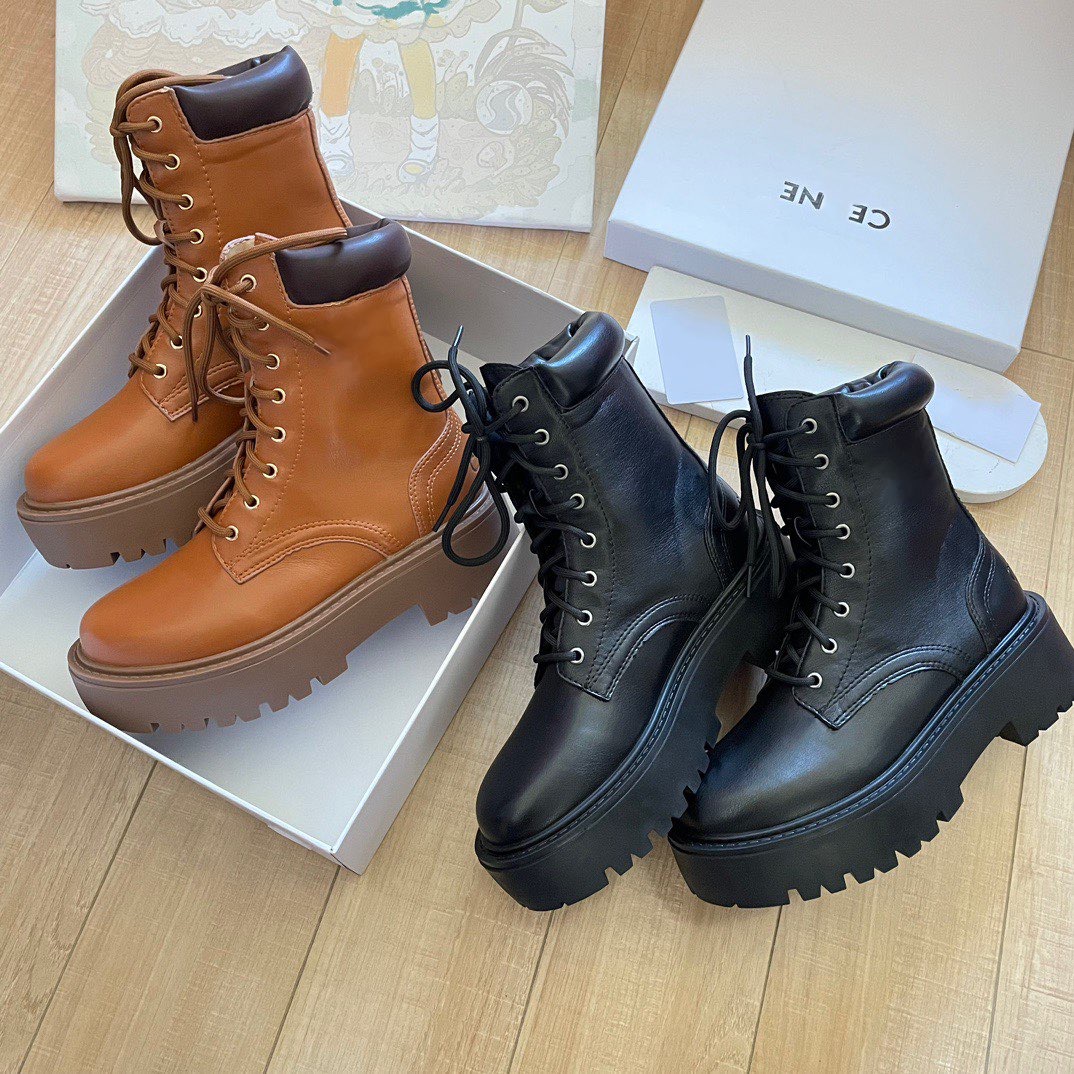 Women Boots designer boots short boots High Leather Winter Snow Booties Oxford Bottom winter boots 4.5 cm-image-841351446