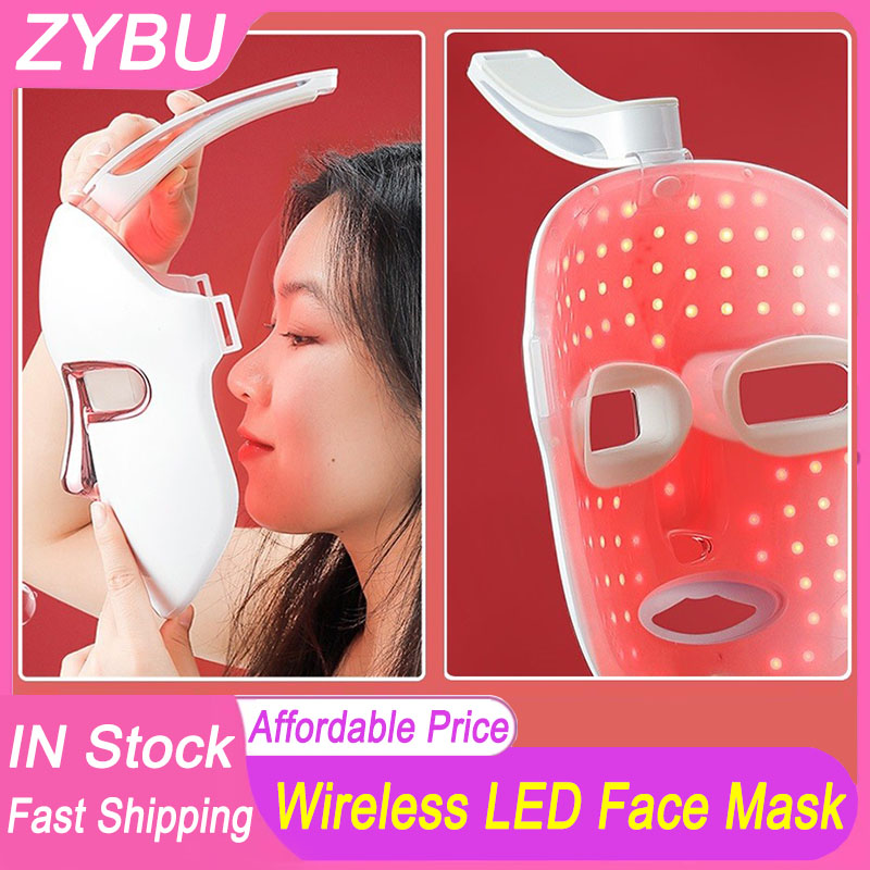 Wireless 7 Color Led Photon Light Therapy Machines Home Use Face Facial Beauty Mask Facial Skin Care Anti Aging Acne Treatment Skin Rejuvenation