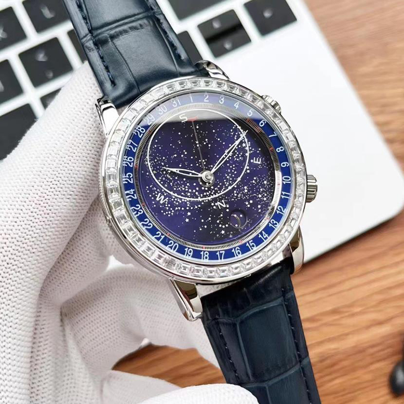Men's watch automatic 43mm designer fashionable leather strap, paired with high-quality 904L stainless steel dial, can match sapphire waterp-image-904903432