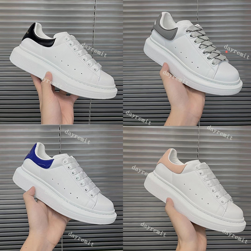 Dupe AAAAA Sandales Hommes Femmes Chaussures Casual Baskets En Cuir Véritable Velet Dos Augmentant Plateforme Baskets Blanches 35-45 Avec Boîte 0