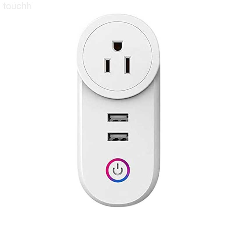 Sockets Remote Control Timer Power Wi-fi USB Outlet Wireless Socket Voice Tuya Phone Charger Wifi Smart Plug 10A EU US Alex L230921-image-906093631