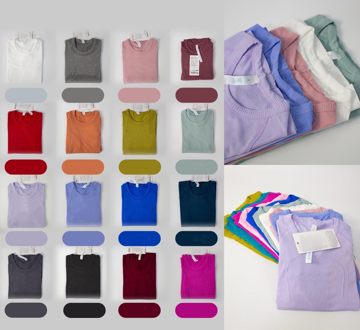 LL-717 Women&#039;s Yoga Outfit Short Sleeve Solid Color T shirt Sports Shaping Waist Tight Fitness T-Shirt Jogging Sportswear Tops-image-944456567