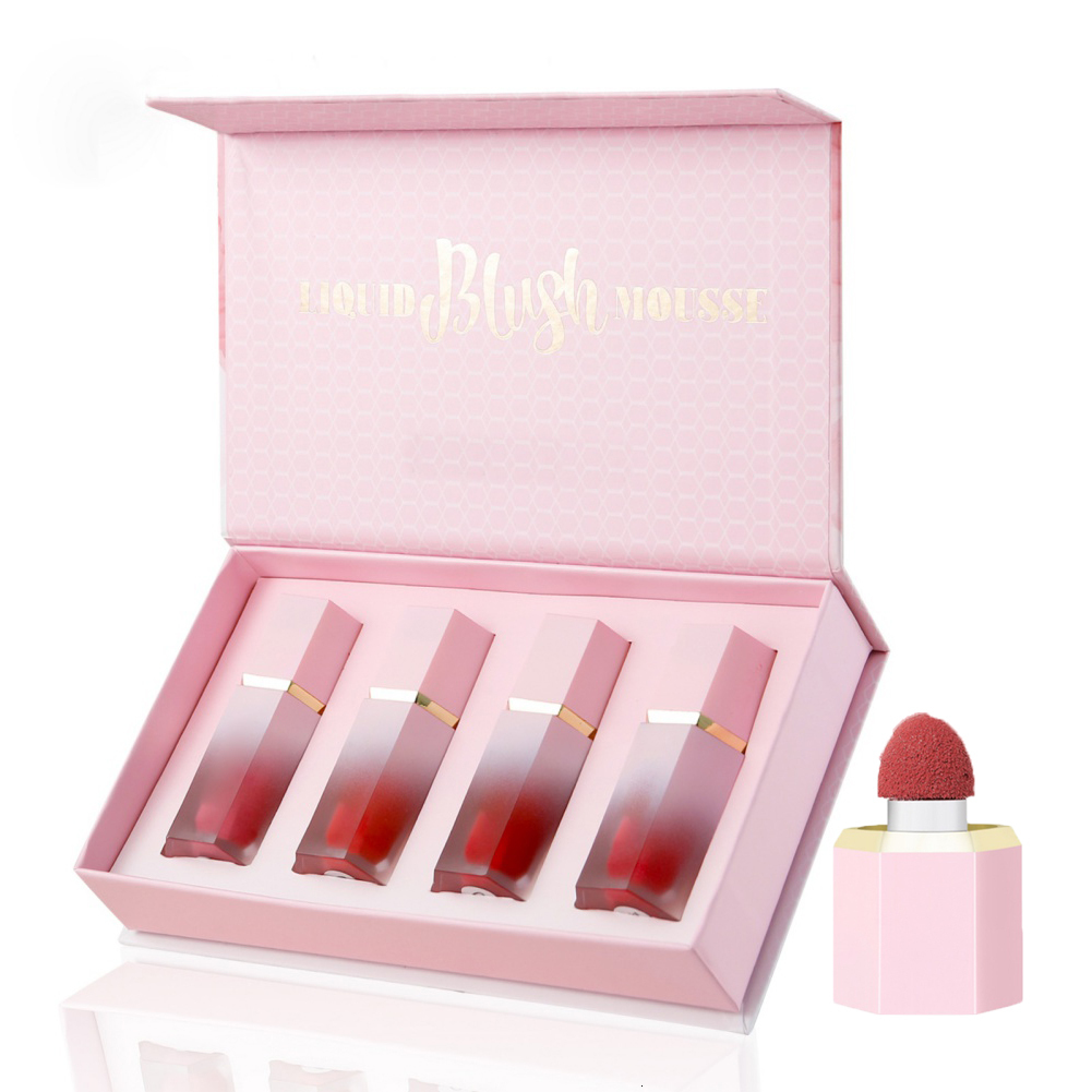 Blush Liquid Blush Pigment Natural Liquid Contouring Face Blusher Set Cheek Rouge Lip Tint Peach Cream Blush Stick with Sponge Makeup 230921