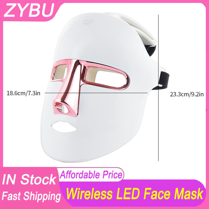 Wireless 7 Colors LED Light Beauty Machine PDT Therapy Face Mask 7 Colors Skin Rejuvenation LED Facial Mask Skin Whitening Acne Treatment Anti Ag