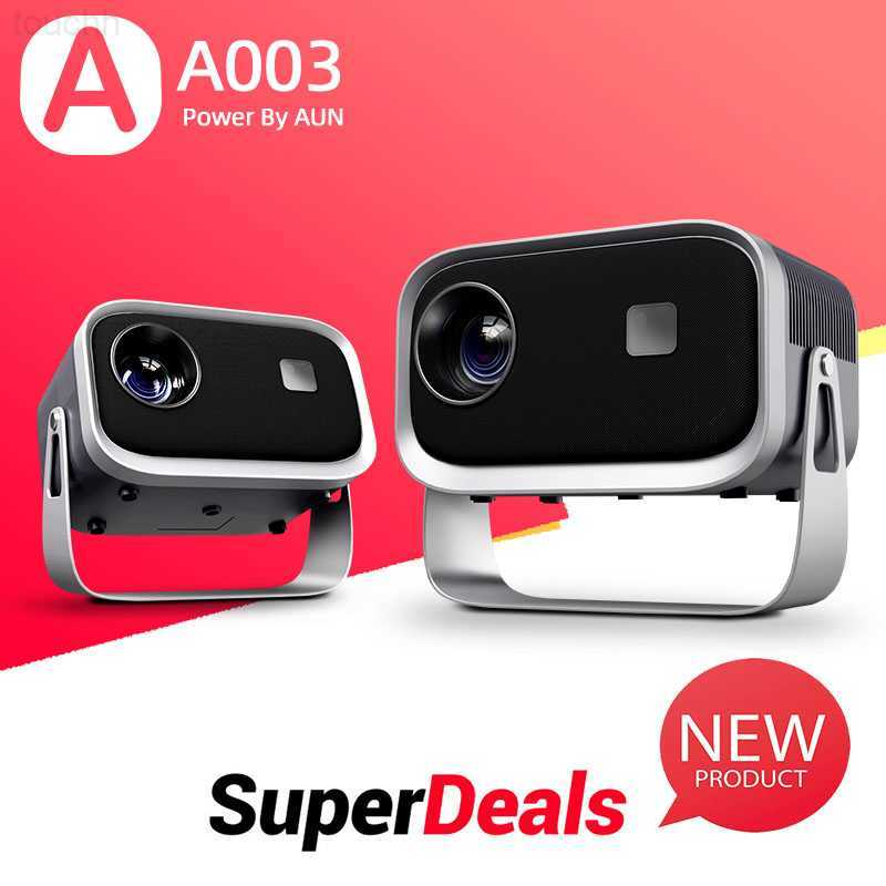 Projectors AUN A003 MINI Projector 3D Theater Portable Home Cinema LED Videoprojector WIFI Mirror Android IOS SmartPhone for 1080P 4K Video L2309-image-905381783