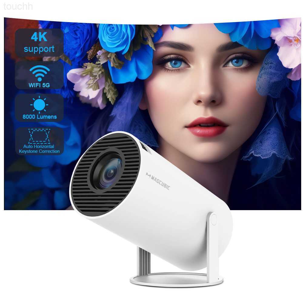Projectors Transpeed HY300 screen mirroring system Projector 1280*720P 4K dual Wifi 200ANSI 180° flexible BT5.0 Outdoor portable Projetor L230923-image-905382649