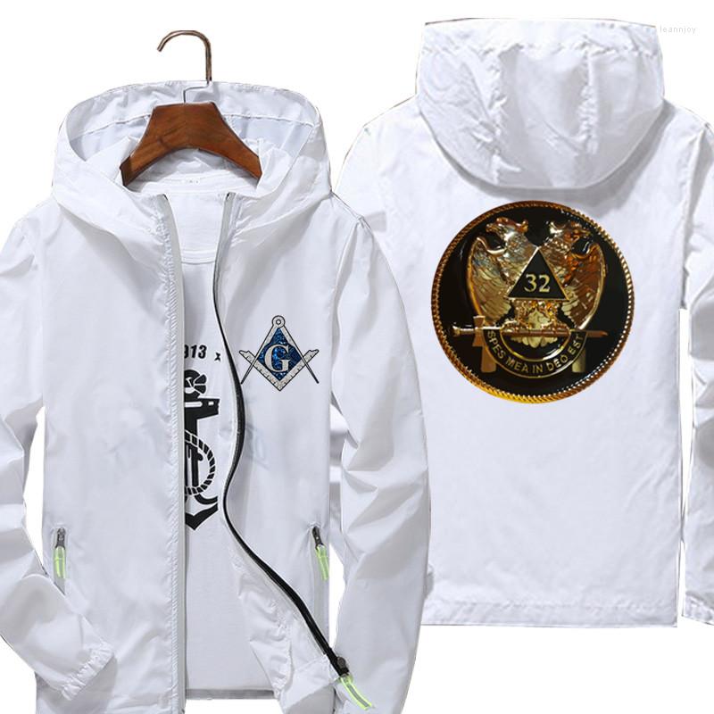 Men&#039;s Jackets Freemason Masonic Scottish Rite 32Nd Degree Zipper Thin Windbreaker Bomber Hooded Jacket Male Hip Hop Pilot Coat Oversized-image-904688117