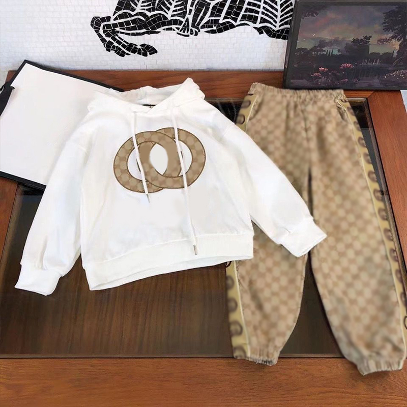 Luxury Kids Sets Baby hoodie sells new autumn Clothing Fashion Clothes Set Toddler Boy Girl Pattern Casual Tops Child Loose Trousers 2pcs Designe-image-905367382