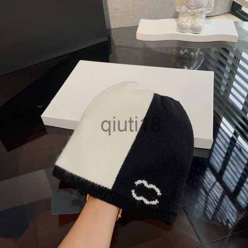 Bonnet / Skull Caps Fashion Designer Marque Tricoté Chapeau Femme Luxe Laine Tricoté Tissu Hiver Haute Qualité Chaud Bonnet Urinoir Chapeau x0922