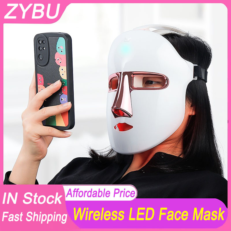 PDT Photon Light Facial Skin Beauty Therapy 7 Colors LED Face Mask Anti Aging Acne Treatment Skin Rejuvenation Face Whitening Wrinkle Removal Wir