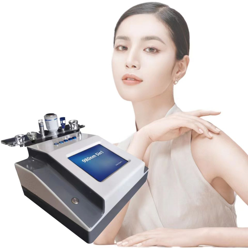 980 nm Laser Blood Vessel Varicose Vein Removal Machine Portable Red Blood Vessels Removal Equipment Diode Laser Spider Vein Remove Machine