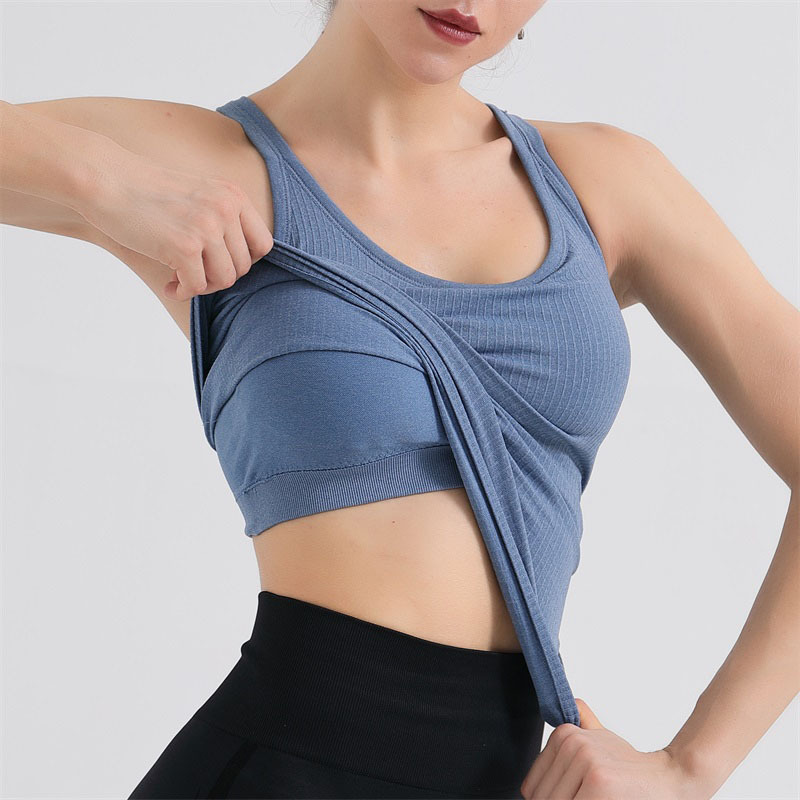 O22 Gym Yoga Bra Backless Crop Top Women Crew Neck With Gym Off Shoulder Sexy Tank Tops Fitness Cami Casual Summer