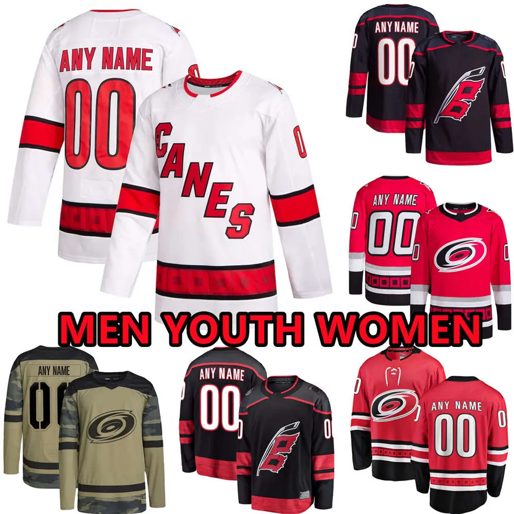 Maillots de hockey personnalisés Carolina MensHurricanes 82 Jesperi Kotkaniemi 48 Martinook 23 Stefan Noesen 67 Max Pacioretty 22 Brett Pesce Jes