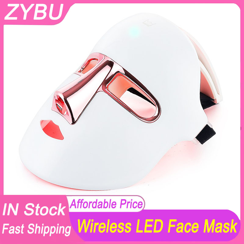 7 Colors Beauty Therapy LED Facial Mask Light Skin Care Wrinkle Acne Removal Face Neck Rejuvenation LED Face Mask Anti Aging Acne Treatment Skin Whi