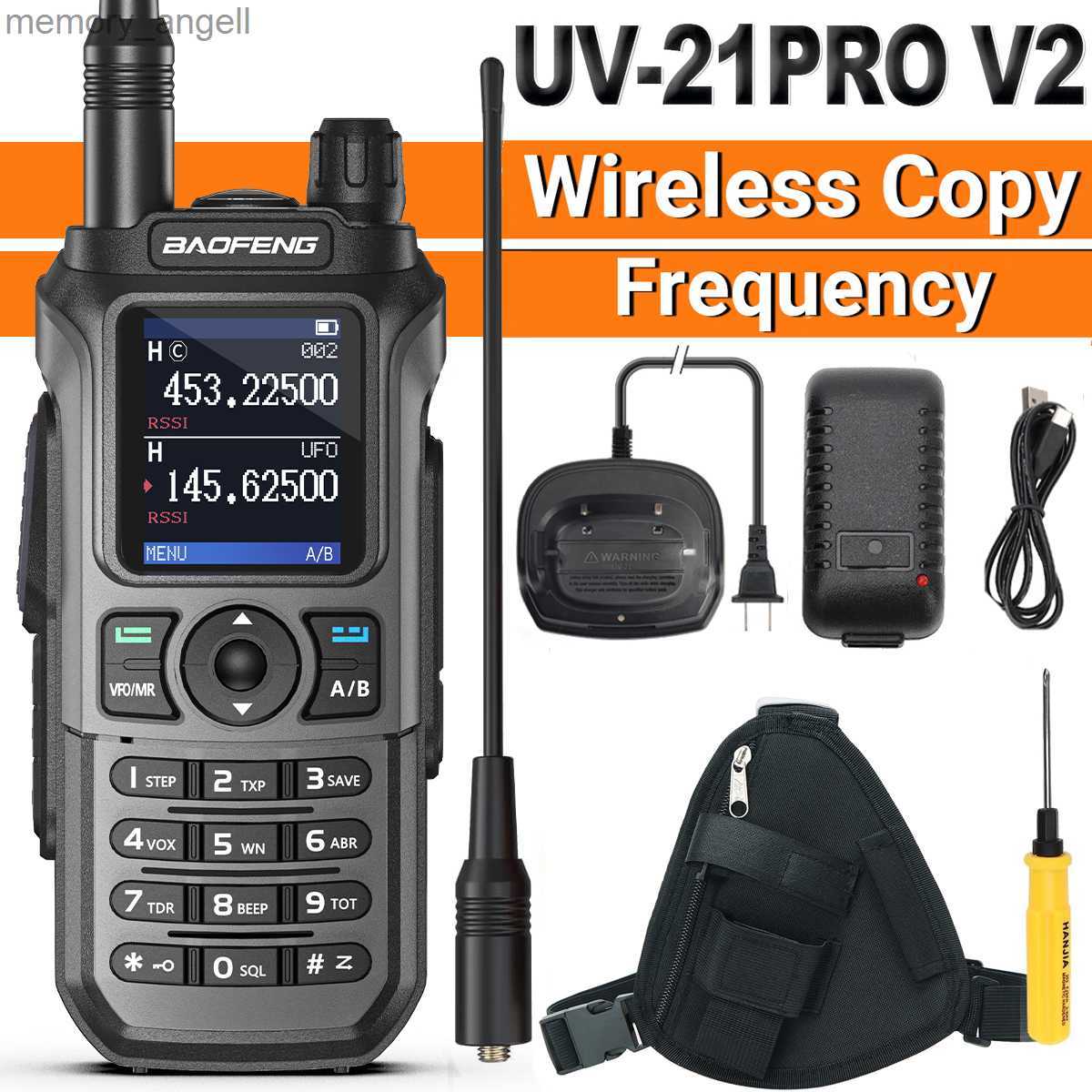 Walkie Talkie Baofeng UV-21 Pro V2 Walkie Talkies Long Range Ham Two Way Radio Waterproof Wireless Copy Frequency Type-C Charger UV 5R 16KM 1L260-image-905381170
