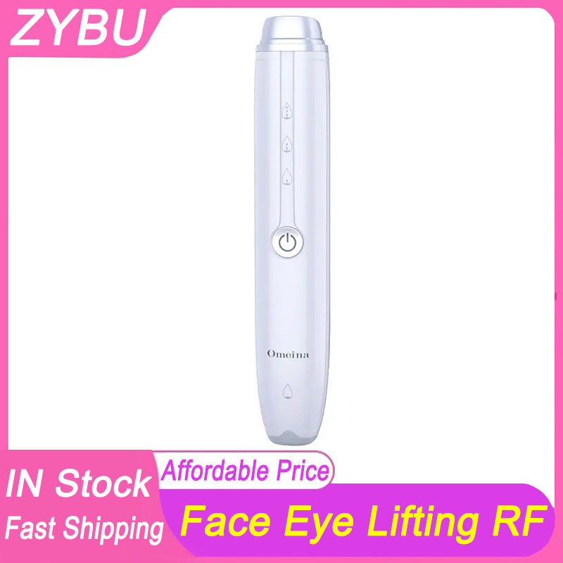 Electric Ionic Vibration Eyes Facial RF Wand Eye Beauty Massager Device for Dark Circle Eye Bags Wrinkle Removal Anti Aging Radio Frequency Skin Rej