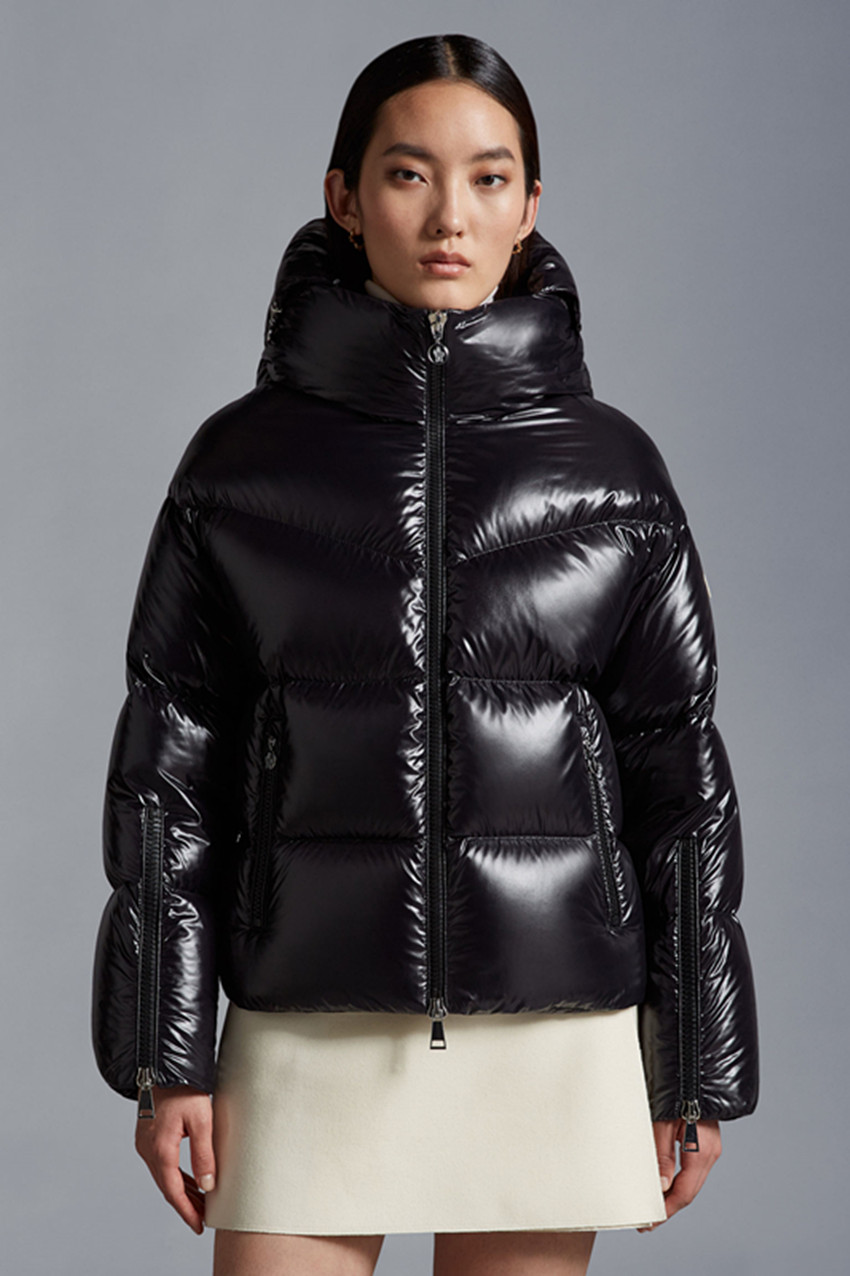 2023 Autumn Winter Women's White Duck Down Parkas Jackets Zipper Single Breasted Hooded Striped Woman's Slim Short Coats MK23037