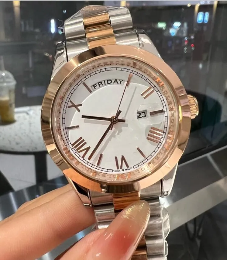 Men's quartz automatic watch 41MM 904L all stainless steel designer mechanical wristwatch super bright waterproof sapphire glass watches