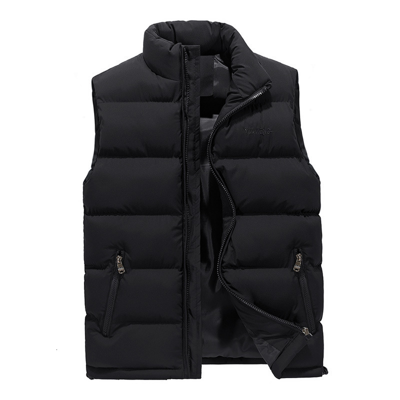Men's Vests 3607 Black Blue Green Autumn Winter Vest Coat Men Warm Slim Plus Size Jacket Stand Collar Sleeveless Bodywarmer 230923
