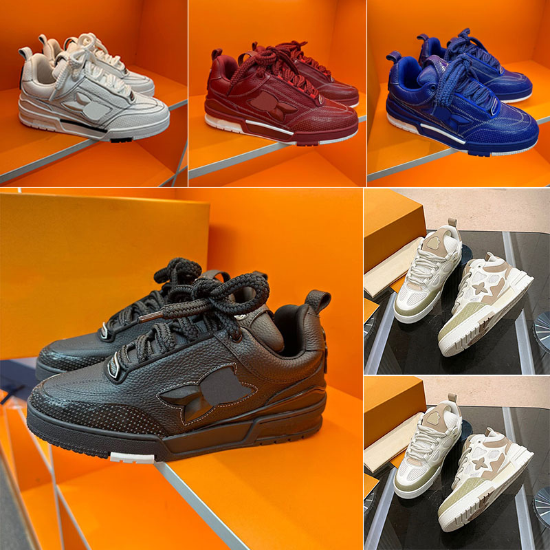 Designer bread Shoes men Platform side oversized Flower motif heel with 1854 badges top cowhide contrast Rubber Sole Skate sports shoes Hombre Za-image-898532129