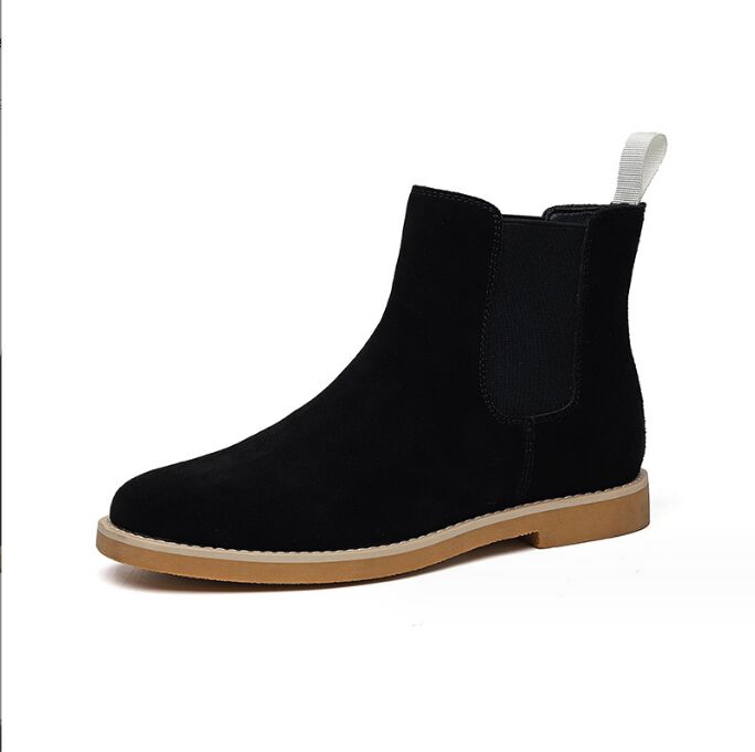 Men's Retro Suede Shoes Motorcycle Leather Leather Chelsea Fashion Ankle Boot Mens Casual British Style Short Boots High-Top For Boys Party Dre