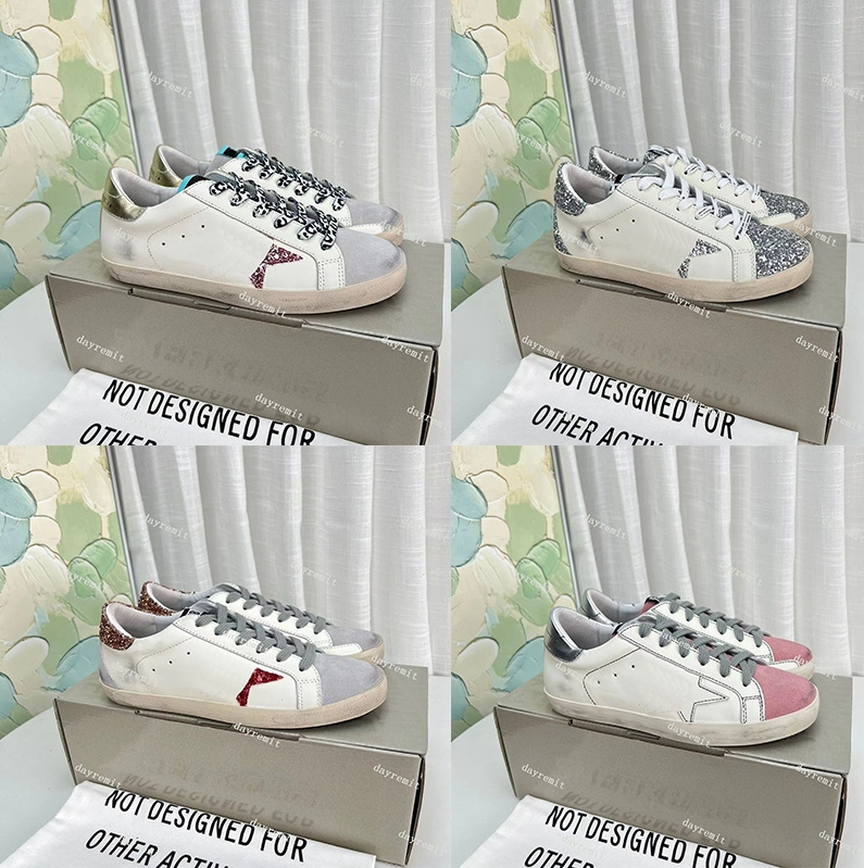 Brand Sneakers Canvas Shoe Italy Women Casual Shoes Leather Trainers Designer Mens Trainer Classic Sequin Sneaker With Box