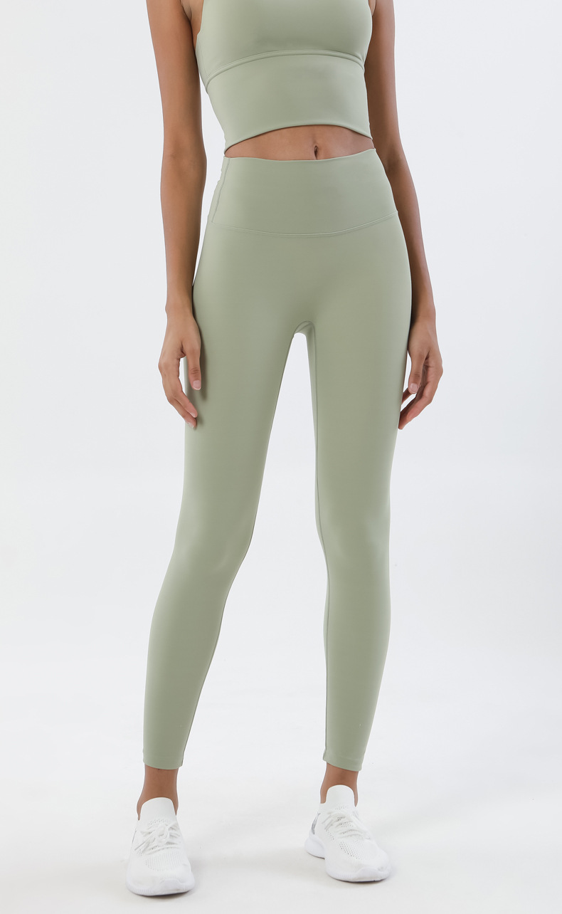 UUwomen-752 Hot Sale Women Yoga Pants Outerwear High Waist Tight Solid Color Fitness Pants Quick-drying Sports Pants-image-992958367
