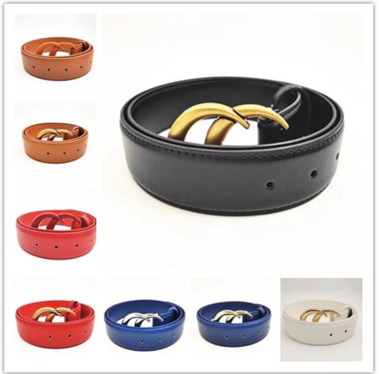 Men Women Solid Belt Womens Genuine Leather Black And White Color Bronze big buckle Designer Cowhide Belts For Mens Luxury Waistband 18 colors 38
