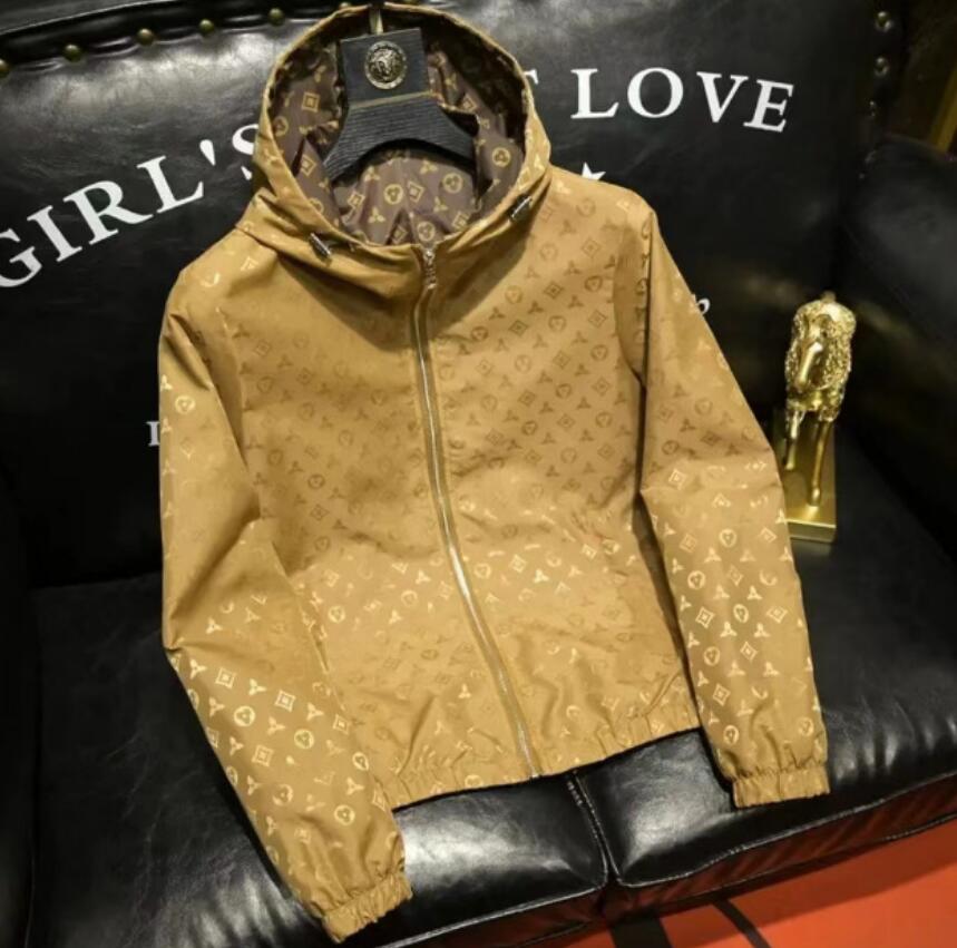 2024 autumn new mens Korean trendy stand collar jacket mens large slim casual printed jacket mens wear S25822
