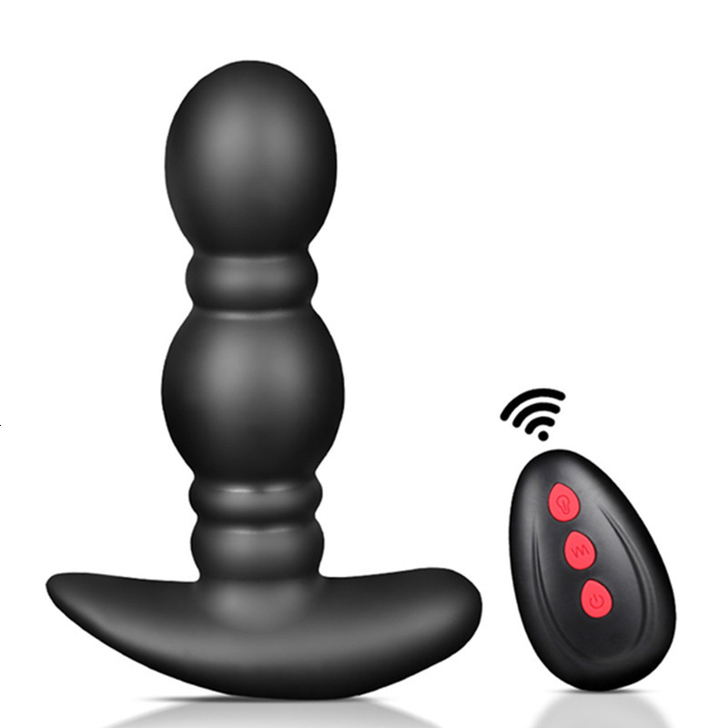 Anal Toys Inflatable Silicone Butt Plug 10 Modes Anus Beads Massage Vibrator For Women Men Masturbation Sex Adult Games 230923-image-906066752