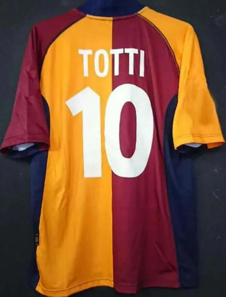 00 01 02 TOTTI Classic BATISTUTA Candela Football shirt Vintage 2002 Maglia da NAKATA 88 89 90 91 Long sleeved Ro-image-754964958