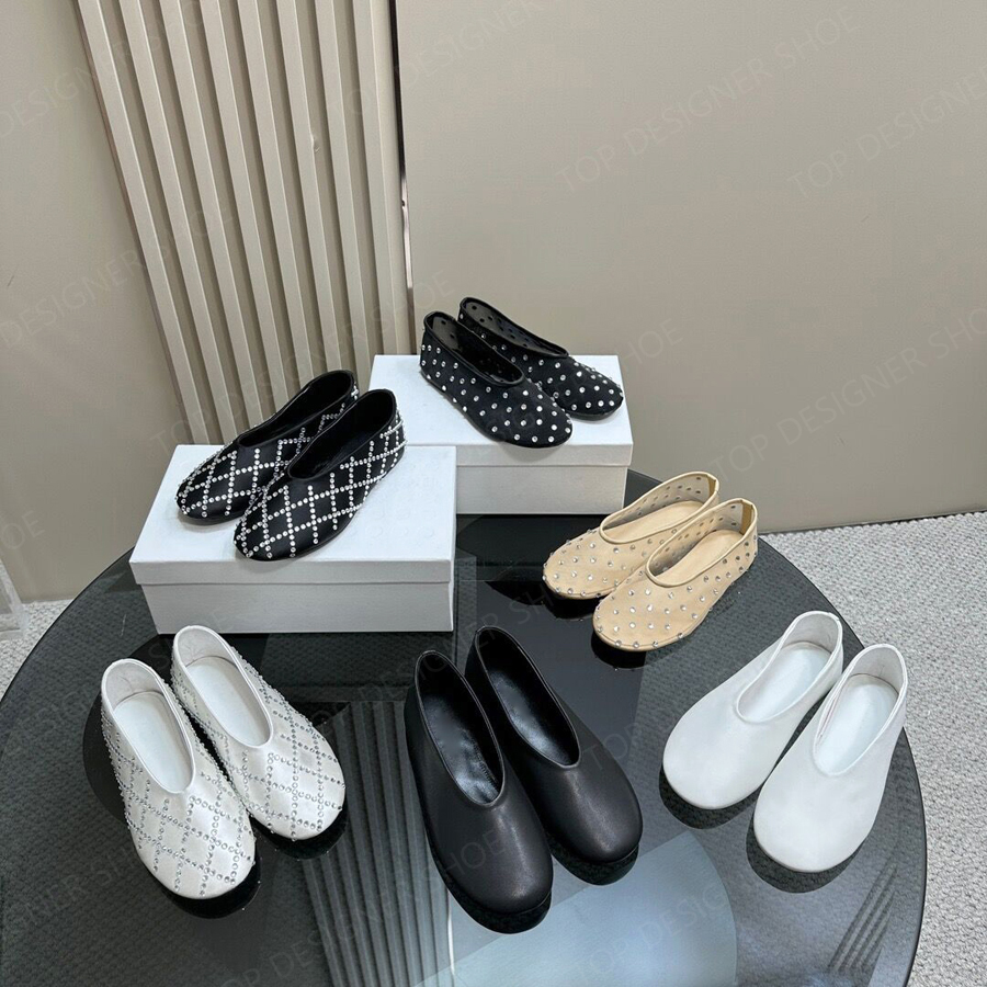 Chaussures habillées de luxe avec strass, ballerines décoratives en maille, confort, cuir véritable, bout rond, Mary Jane, mocassins pour femmes,
