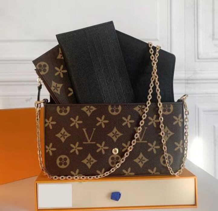 9A + Sacs à bandouliers en cuir Luxurys Designers Fashion Crossbody Portefeuille sac à main sacs à main Holder Carte Tote Mini sac 3 pièces M6127